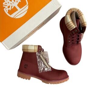 Timberland Premium Men‎ 6 inch Lace Waterproof Boots - Dark Red - Size: 10.5